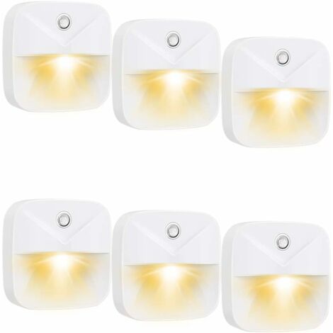 MINKUROW 6 Pezzi Sensore Luce Notturna Intelligente Led Luce Notturna Induzione Luce Notturna Led Caldo Sensore Luce Per Camera Da Letto, Armadio, Cucina, Bagno, Scale, Corridoio, Camera Dei Bambini