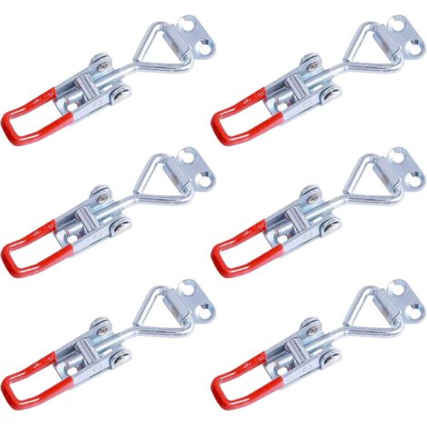 MINKUROW 6 Stück verstellbare Toggle Clamp Toggle Toggle Clamp 100kg / 220lbs Tragkraft für Türschrank Kleiderschrank Kisten