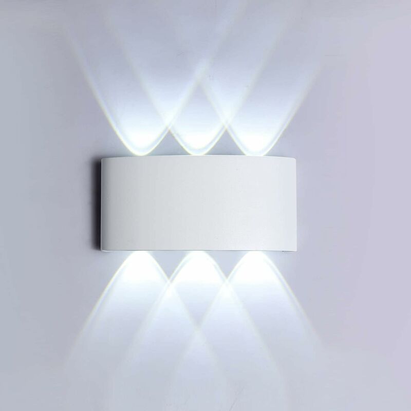 Image of Minkurow - 6W applique led, luce bianca calda 4000K, applique impermeabile, luce decorativa per camera da letto, corridoio, soggiorno, scala, bar