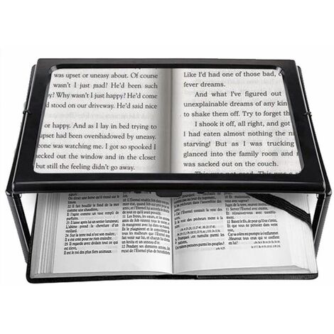 MINKUROW A4 Lupa De Página Completa Lupa De Lectura Manos Libres Lupa De Pie Rectangular Con 4 Lámparas Led Lente De Aumento 3x Para Lectura Para Personas Mayores Y Discapacitados Visuales Por Hmjunbo