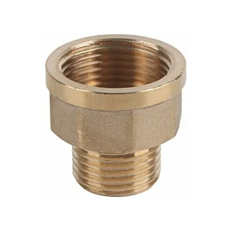MINKUROW Accesorio Para Tubería - Latón - Hexágono - Extensión Reductora - Conexión De Manguito - Rosca Interna X Rosca Externa (3/4" X 3/4")-6 Piezas