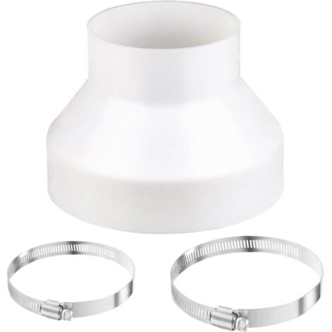 MINKUROW Adaptateur de Conduit 150mm à 100mm, Conduits reducteur 150 100 Reducteur Tuyau Climatiseur Mobile Réduction de Ventilation pour Extracteur D'Air Conduit, Avec 2 Colliers
