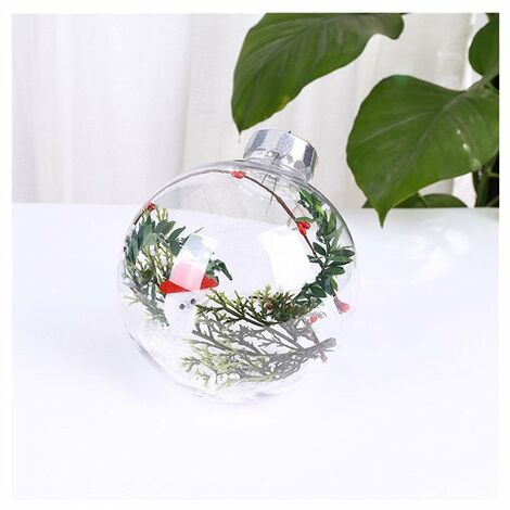 MINKUROW Adornos De Navidad Colgante De Bola De Navidad Transparente Ideas De Bricolaje Regalos De Decoración Navideña - Juego De 1 Pieza Bolas De Navidad Que Cuelgan Árboles De Navidad