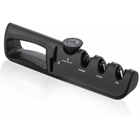MINKUROW Affilacoltelli, Affilacoltelli Professionale 4 In 1 Con Regolazione Dell'angolo, Affilacoltelli Per Forbici E Coltelli Da Cucina Di Diverse Dimensioni