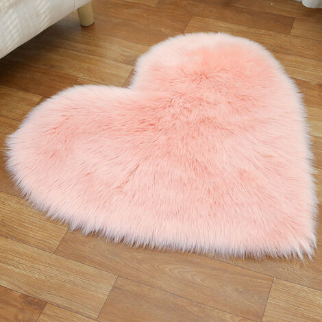MINKUROW Alfombra De Piel De Oveja Peluda Alfombra De Piel De Oveja De Pelo Largo Alfombra De Decoración De Piel De Oveja Sintética Supersuave Alfombra Universal Para Silla Sofá Cama Alfombra (Rosa Cl