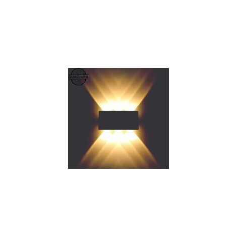 MINKUROW Aplique LED para exteriores, Aplique LED para pared, Apliques, Aplique LED para exteriores, Aplique de pared interior hacia arriba y hacia abajo 6w Aplique LED de pared Aluminio Impermeable I