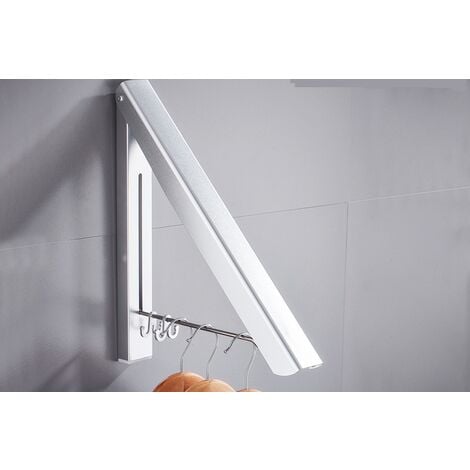 Stendibiancheria retrattile montaggio a parete appendiabiti pieghevole  stendibiancheria per interni in alluminio salvaspazio per interni