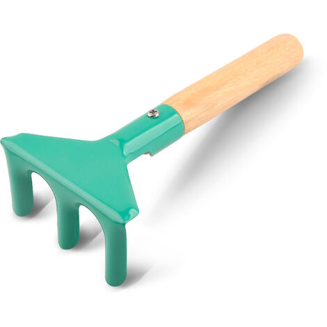 MINKUROW Attrezzi Manuali Da Giardino Per Bambini, Mini Pala Per Piante Da Giardino Con Manico In Legno (Adatto Per I Più Piccoli) - Rastrello