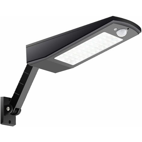 MINKUROW Außenbeleuchtung 48 Led 900lm Sensor Led Solar Wandleuchten (IP65 Verstellbarer Mast Notfall Wasserdicht 4 Modi Gartenzaun Terrasse Deck Hof Auffahrt Treppe [Energieklasse A+++]