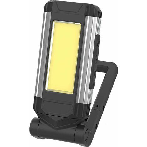 MINKUROW Autoreparaturlampe Wasserdichte LED-Inspektionslampe Cob-Taschenlampe mit USB-Aufladung Starker Magnet 360 rotierendes Licht für die Outdoor-Industrie