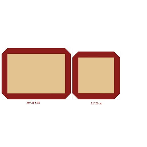 MINKUROW Backmatte – 2 wiederverwendbare Antihaft-Silikonmatten – ofen- und mikrowellenfest, spülmaschinenfest – zertifiziert Bpa-frei und umweltfreundlich – ideal für Gebäck: 21 x 21 cm + 31 x 21 cm