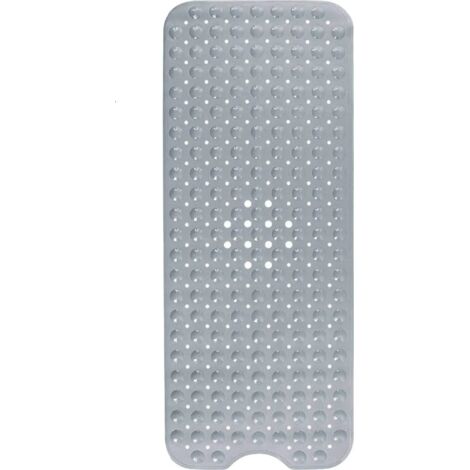 MINKUROW Badematte, Badematte mit 200 Saugnäpfen Badewanneneinsatz rutschfeste Duschmatte 100 x 40 cm (Grau)