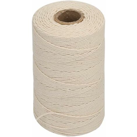 MINKUROW Baker's Twine 200 m, 3-lagiges Baumwollgarn für die Küche, lebensmittelecht. Ideal zum Binden, geeignet für Geflügel, Wurst, Hausarbeit, Basteln und Dekoration (weiß)