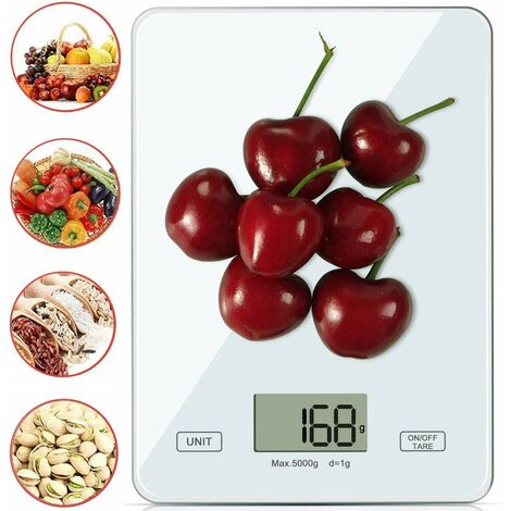 MINKUROW Básculas De Cocina Básculas Digitales Básculas Profesionales Básculas De Cocina Electrónicas, Básculas Digitales Para El Hogar Con Pantalla Lcd - Maravillosa Precisión Hasta 1 G - 5 Kg Peso M