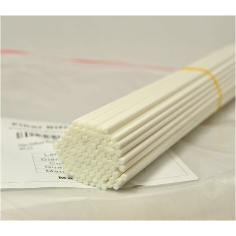 MINKUROW Bastoncini Di Ricambio Per Diffusore In Fibra Da 100 Pezzi Per Aroma Di Profumo (25 Cm x 3 Mm, Bianco)