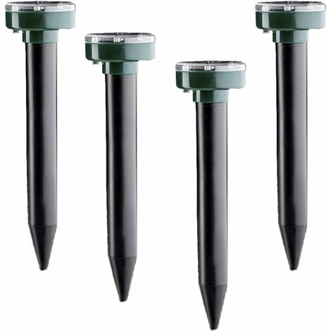 MINKUROW Bcc 4 Pezzi Solar Powered Mouse Repeller Ip65 Ultrasuoni Mouse Repeller Roditore Repeller Per Giardino Prato Patio Verde Erba