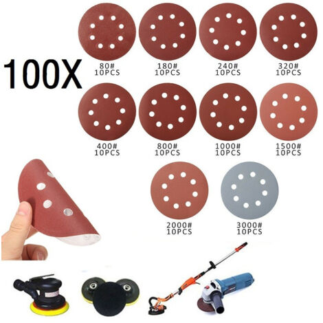 MINKUROW Bcc Flap Wheels 100, 125 Mm Ruedas Con 8 Orificios, 80, 180, 240, 320, 400, 800, 1000, 1500, 200, 3000 Para Pulir, Desoxidar Y Acabar.