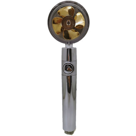 MINKUROW Bcc Handbrause, Wasser- und Kalksteinspardusche, Hochdruck-Propellerdusche, Dreifachfiltersystem, Gold