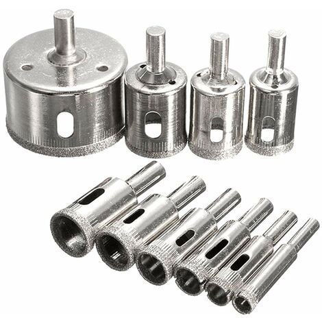 MINKUROW Bcc10 Pezzi 8-50mm Set Di Punte Diamantate Per Ceramica, Vetro, Porcellana, Marmo E Granito