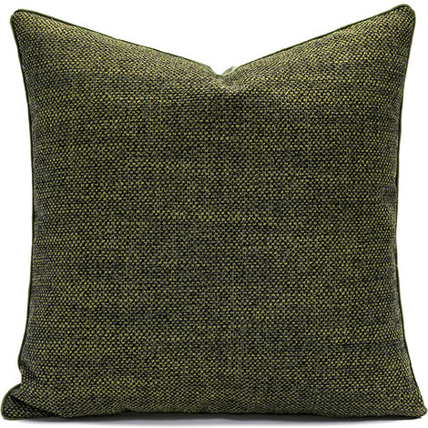 MINKUROW bestickter Kissenbezug 45 x 45 – 2er-Set, stilvoller und moderner Kissenbezug, perfekt zum Dekorieren Ihres Sofas, Schlafzimmers, Wohnzimmers und Autos, Grün 2