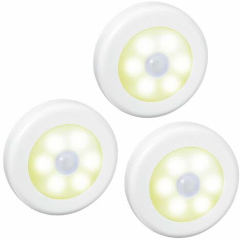 MINKUROW Bewegungssensor-Leuchten Batteriebetriebene LED-Nachtlichter Stufenlichter Treppenhaus-Schranklichter unter Schranklichtern Überall kleben Lampe für Zuhause, Küche, Schrank, Treppenhaus, Bade