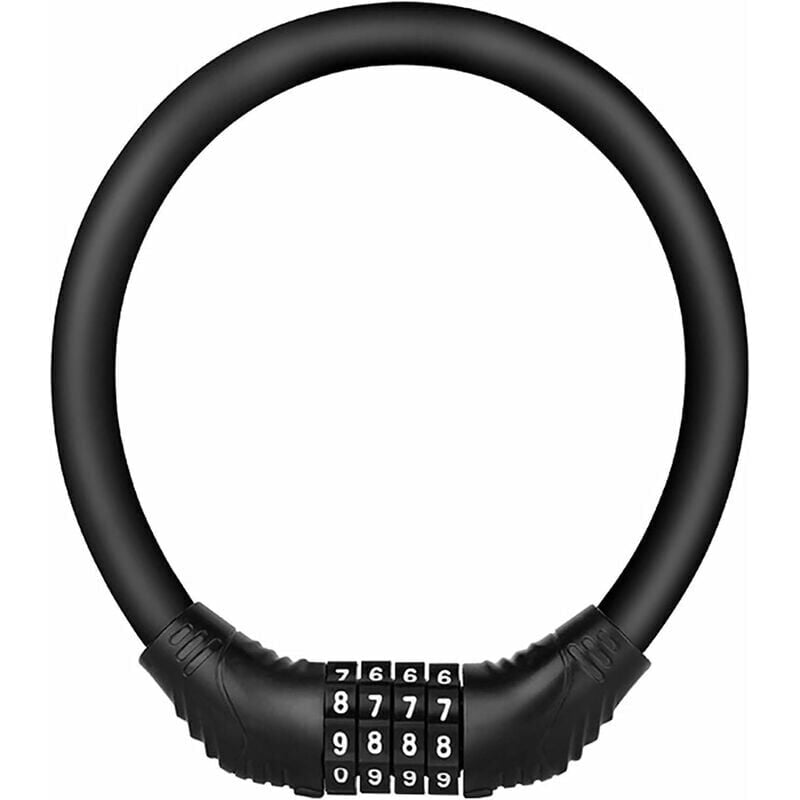 Image of Bike Lock - Mini Lucchetto Portatile Può Essere Combinato Liberamente - Ideale Per Bicicletta, Moto, Cancello, Recinzione (Nero) - Minkurow