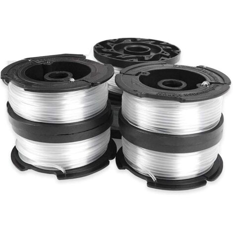 MINKUROW Black+Decker Reflexfadenspule Freischneider Fadenspule Klare Reflexspule 6 Spulen 1 Spulenabdeckung 1 Feder