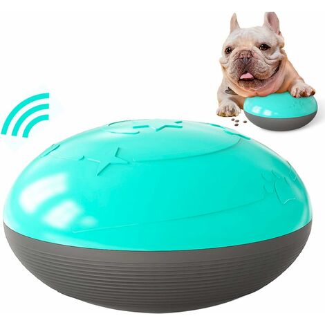 MINKUROW Blue Interaktives Quietsch-Hundespielzeug, Quietschspielzeug für Hunde, Hundeknabberspender, Unzerstörbares Kauspielzeug für Hunde, Widerstandsfähige Hundespiele, Interaktiver Hundeball