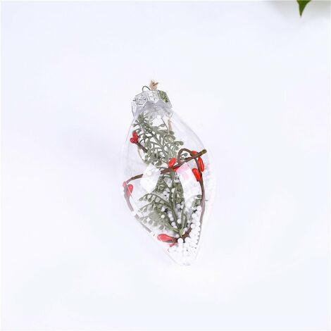 MINKUROW Bolas Navideñas Para Interiores Con Forma Transparente Creativa, 1 Paquete De Bolas Colgantes Para Árboles De Navidad, Estilo B