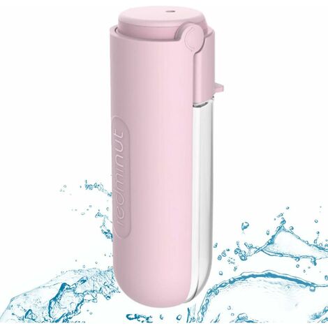 MINKUROW Borraccia Portatile Per Cani 420ml, Borraccia Per Cani A Tenuta Stagna Con Lavello Rotante Per Animali Domestici, Distributore D'acqua Portatile Borraccia Per Cani Leggera Per Gatti Viaggi Es