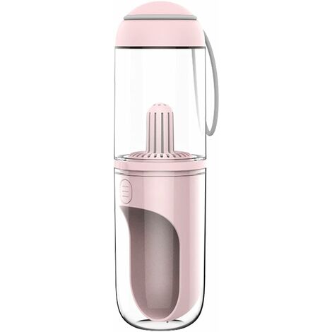 MINKUROW Botella De Agua Para Mascotas, Dispensador De Agua Portátil Para Perros, Botella De Agua Liviana Para Mascotas (Rosa)