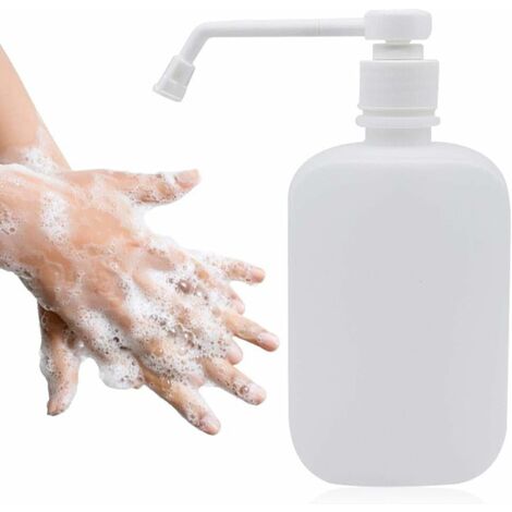 MINKUROW Botella Dispensadora De Jabón De 500 Ml, Botella Desinfectante De Manos, Dispensador De Jabón Líquido Recargable Para Baño, Cocina, Botella Cuadrada Vacía Con Bomba Para Desinfectante De Mano