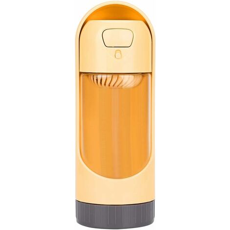 MINKUROW Bottiglia D'acqua Portatile Per Cani Dispenser Di Acqua Potabile Per Gatti A Prova Di Perdite Per L'allenamento Delle Passeggiate All'aperto Da Viaggio (Giallo)