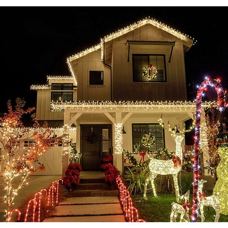 MINKUROW Cadena De Luces Solares Para Exteriores, [Paquete De 2] 22m 200 Led Luces De Cadena Solares, 8 Modos De Luz De Decoración De Alambre De Cobre Impermeable, Para Jardín, Balcón, Patio, Boda, Fi