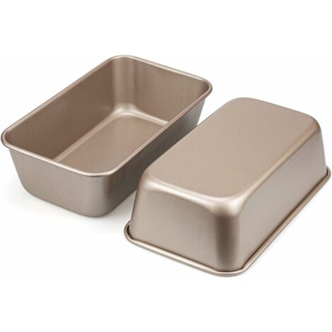 MINKUROW Caja De 2 Y Moldes Para Pan Molde Para Pan, Revestimiento Antiadherente, Acero Al Carbono, 24 X 14,5 Cm