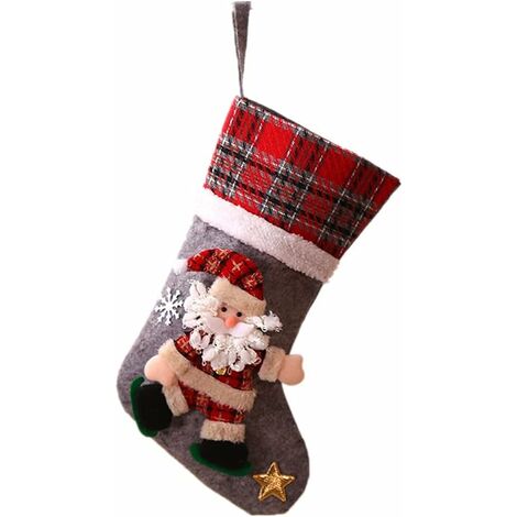 MINKUROW Calcetín De Navidad, Calcetines De Papá Noel, Para Bolsa De Decoración De Calcetín De Navidad, Bolsa De Dulces, Bolsa De Regalo.-A