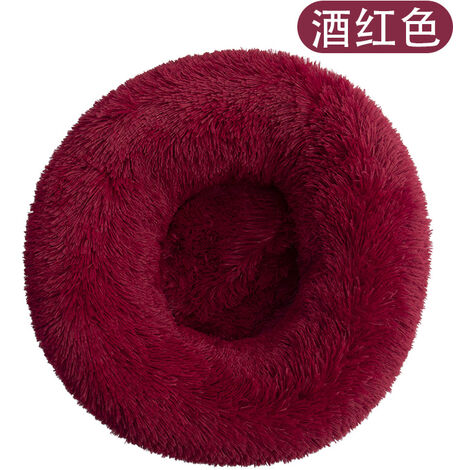 MINKUROW Cama Para Perros Cama Para Mascotas Cama Para Gatos Sofá Para Perros Sofá Para Gatos Cojín Esponjoso, Suave Y Lavable Para Perros Y Gatos (70 Cm, Rojo Vino)