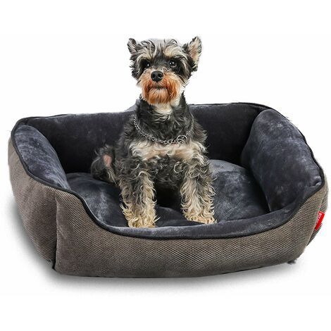 MINKUROW Cama para Perros- Sofá ortopédico para Perros, Cama para Perros con Fondo Antideslizante e Impermeable,Lavable,Ultra Suave como Regalo,Café,Tamaño 70x60x15cm