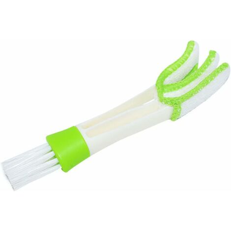 MINKUROW, Cepillo Multifunción Para Coche De Doble Cabezal, Cepillo Para Aire Acondicionado De Coche, Cepillo De Limpieza Para Salida De Aire, Cepillo Para Teclado, Persianas, Cepillo Para Polvo Br