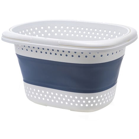 Cestini portabiancheria Sterilite Cesto portabiancheria in plastica ultra  facile da trasportare Bianco Set di 4 cesti portabiancheria sporchi cesto