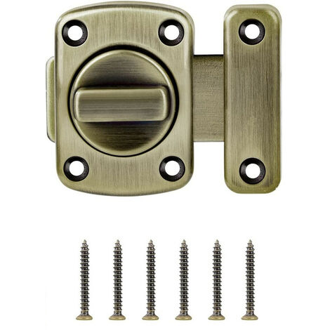 MINKUROW Chiusura Per Porta Del Bagno In Lega Di Acciaio Inossidabile Spazzolato Per Porta Del Bagno (55 Mm, Verde Bronzato)