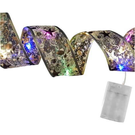 MINKUROW Cinta De Navidad Luces De Hadas Luces Led De Navidad Luces De Hadas De Doble Cinta Decoración De Árbol De Navidad Colgante De Cinta Brillante Adorno De Coche De Oso Oscilante