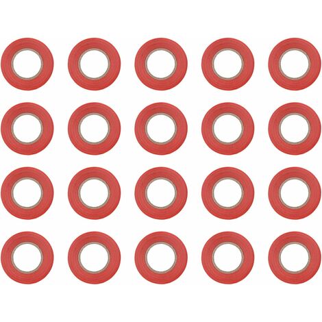 MINKUROW Cintas Adhesivas Para Tapetool Taping Machine Tie Branches, Para Plantas Verduras Frutas Flores, 20 Piezas, Rojo