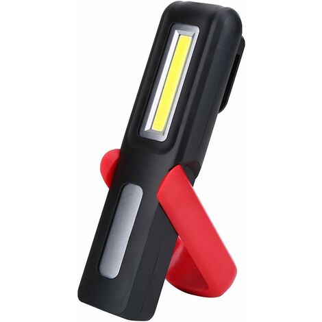 MINKUROW Cob Led Arbeitslicht USB wiederaufladbare Cob Arbeitslicht Multifunktions-Taschenlampe mit Haken zum Aufhängen, magnetische Halterungen für Autoreparatur, Camping, Notfälle (rot)