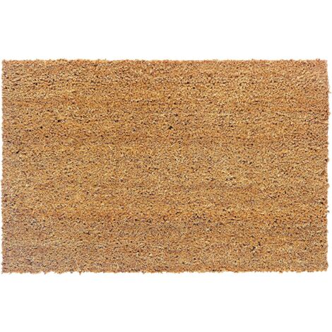 MINKUROW Coco rutschfeste Fußmatte – antibakterielle Fußmatte für überdachte Außenbereiche – strapazierfähige Naturfaser – 60 x 90 cm natürliche Kokosnuss