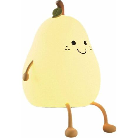 MINKUROW Colorssmile Luce Notturna A Forma Di Pera Luce Pieghevole A Decompressione In Silicone Con Batteria Al Litio Ricaricabile Lampada Da Comodino Per Bambini