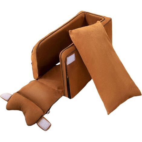 MINKUROW Consola Asiento de coche para perro - Cómodo reposabrazos para mascotas Asiento de coche antideslizante Interactivo para mascotas  Bolsa de viaje para perros desmontable