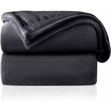 MINKUROW Coperta Morbida Coperta In Pile Soffice, Morbida E Calda Per Divano Letto, Coperta Come Coperta Per Divano, 200 X 230 Cm Grigio Scuro