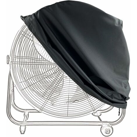 MINKUROW Copertura per ventola industriale impermeabile e antipolvere per ventola a tamburo ad alta velocità da 61 cm Copertura per ventola da pavimento realizzata in materiale resistente per esterni