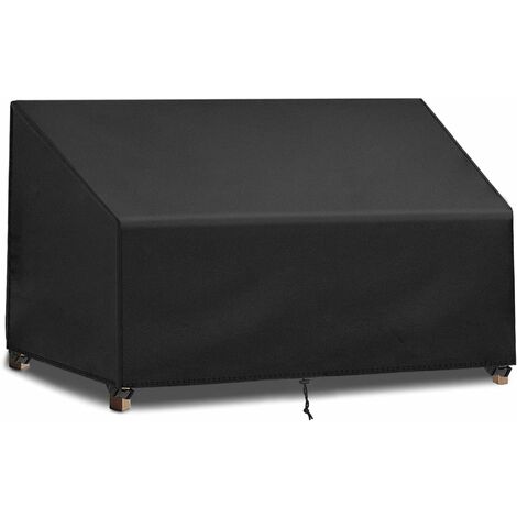 MINKUROW Coprisedile Per Panca Da Giardino A 4 Posti, Tessuto Oxford Traspirante 420d, Coprisedile Per Panca Da Esterno Resistente All'acqua E Ai Raggi Uv (190x66x63/89 Cm)